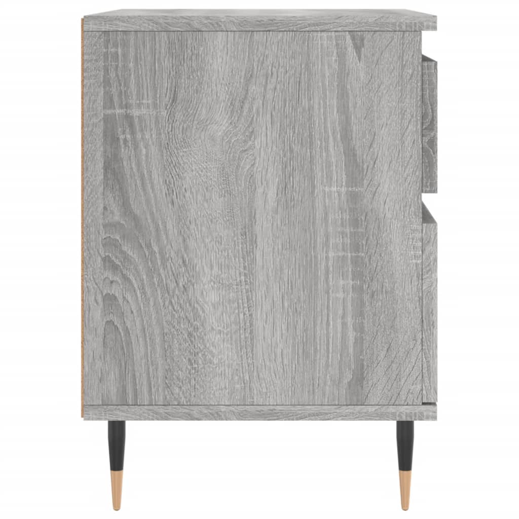 Nachtkastjes 2 St 40X35X50 Cm Bewerkt Hout Grijs Sonoma Eiken