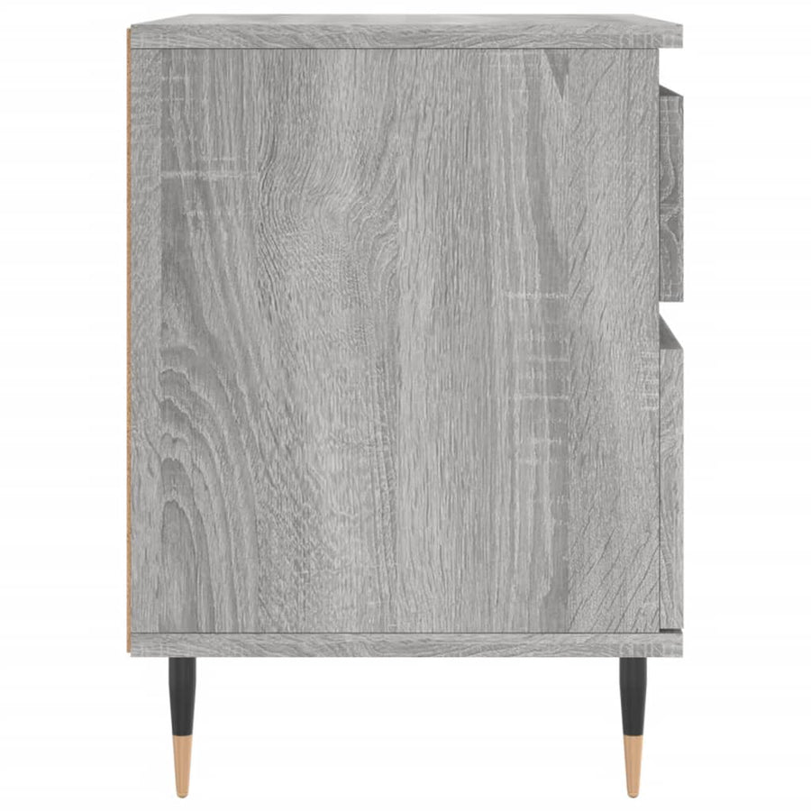Nachtkastjes 2 St 40X35X50 Cm Bewerkt Hout Grijs Sonoma Eiken
