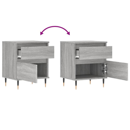 Nachtkastjes 2 St 40X35X50 Cm Bewerkt Hout Grijs Sonoma Eiken
