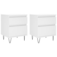 Nachtkastjes 2 St 40X35X50 Cm Bewerkt Hout Wit
