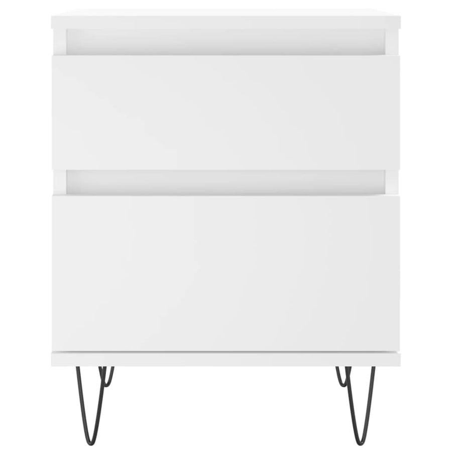 Nachtkastjes 2 St 40X35X50 Cm Bewerkt Hout Wit