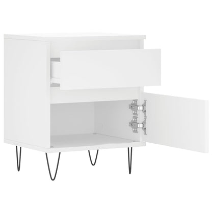 Nachtkastjes 2 St 40X35X50 Cm Bewerkt Hout Wit