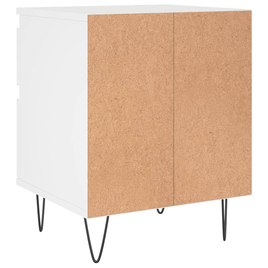 Nachtkastjes 2 St 40X35X50 Cm Bewerkt Hout Wit