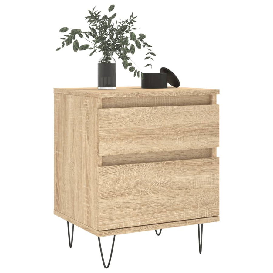 Nachtkastje 40X35X50 Cm Bewerkt Hout Sonoma Eikenkleurig