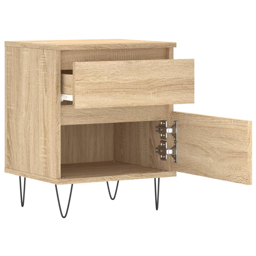 Nachtkastje 40X35X50 Cm Bewerkt Hout Sonoma Eikenkleurig