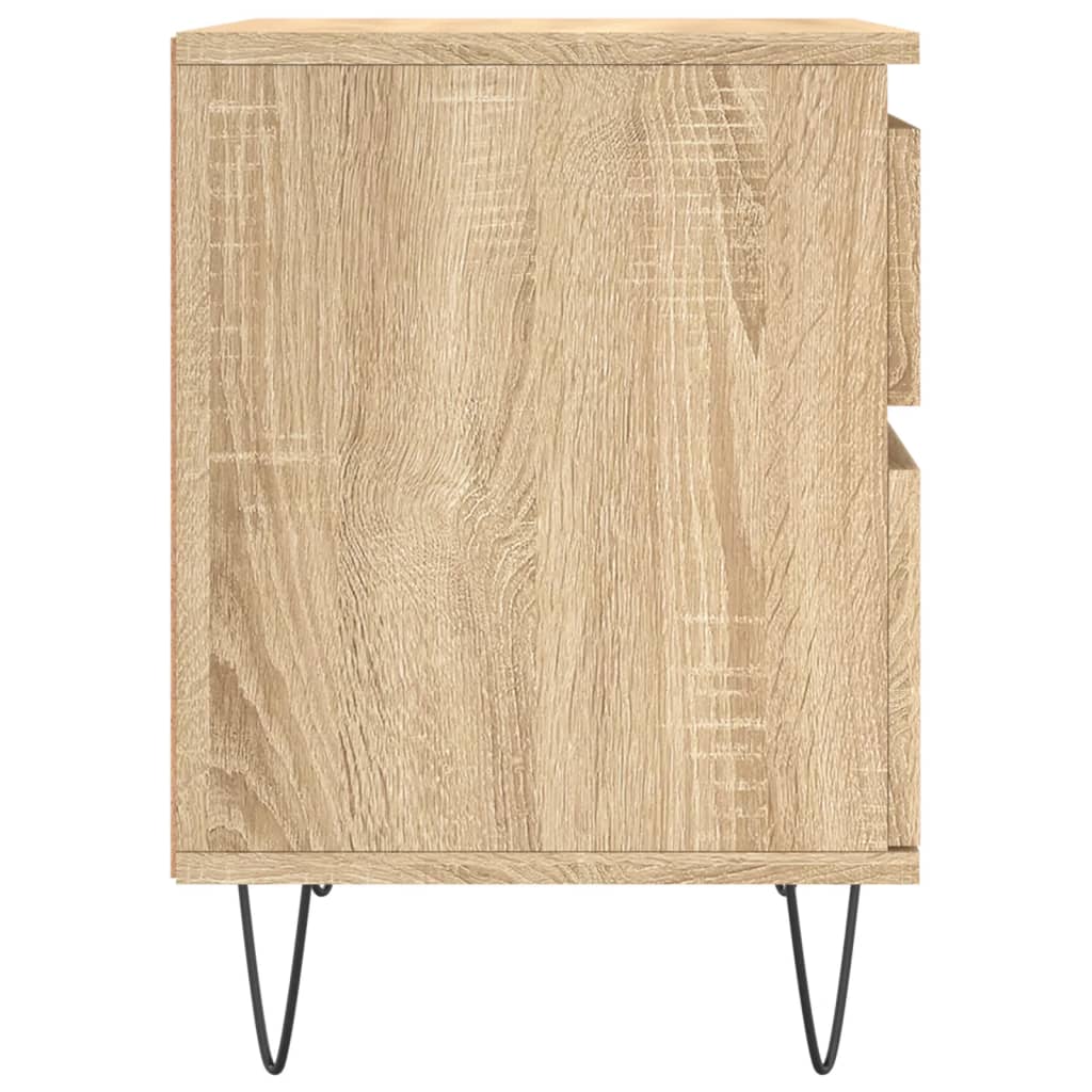 Nachtkastje 40X35X50 Cm Bewerkt Hout Sonoma Eikenkleurig