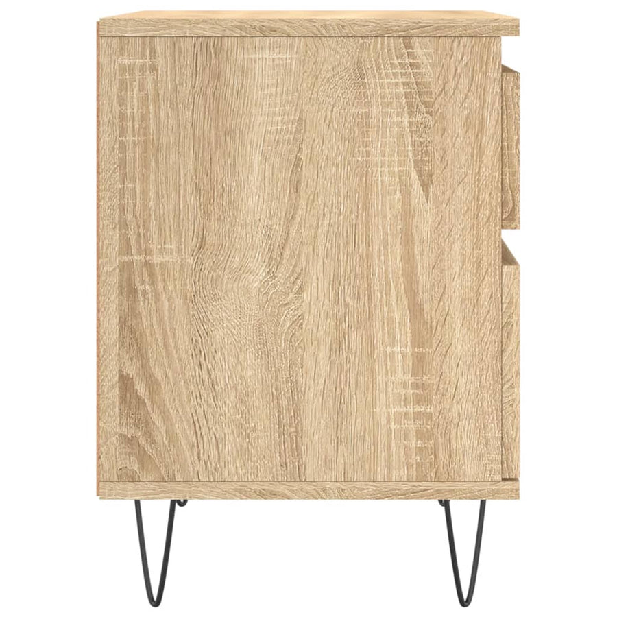 Nachtkastje 40X35X50 Cm Bewerkt Hout Sonoma Eikenkleurig