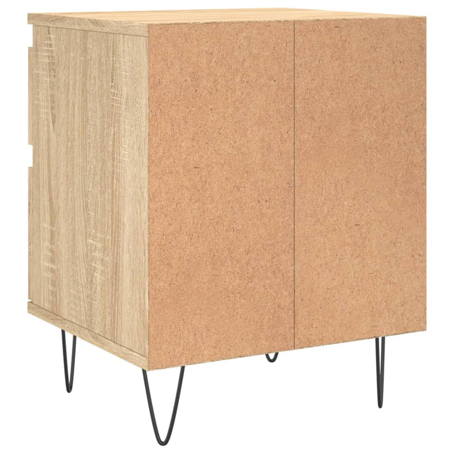Nachtkastje 40X35X50 Cm Bewerkt Hout Sonoma Eikenkleurig