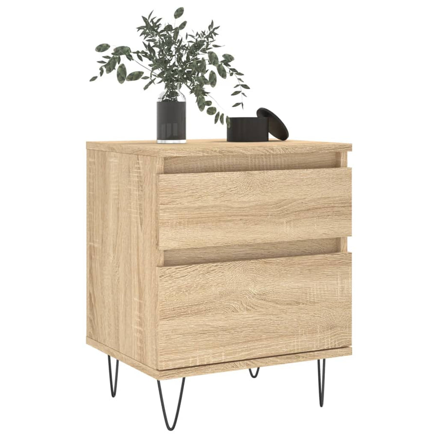 Nachtkastjes 2 St 40X35X50 Cm Sonoma Eikenkleurig