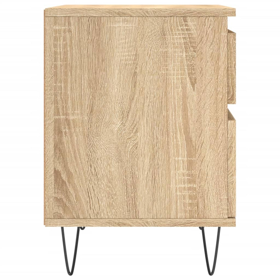 Nachtkastjes 2 St 40X35X50 Cm Sonoma Eikenkleurig