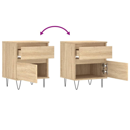 Nachtkastjes 2 St 40X35X50 Cm Sonoma Eikenkleurig