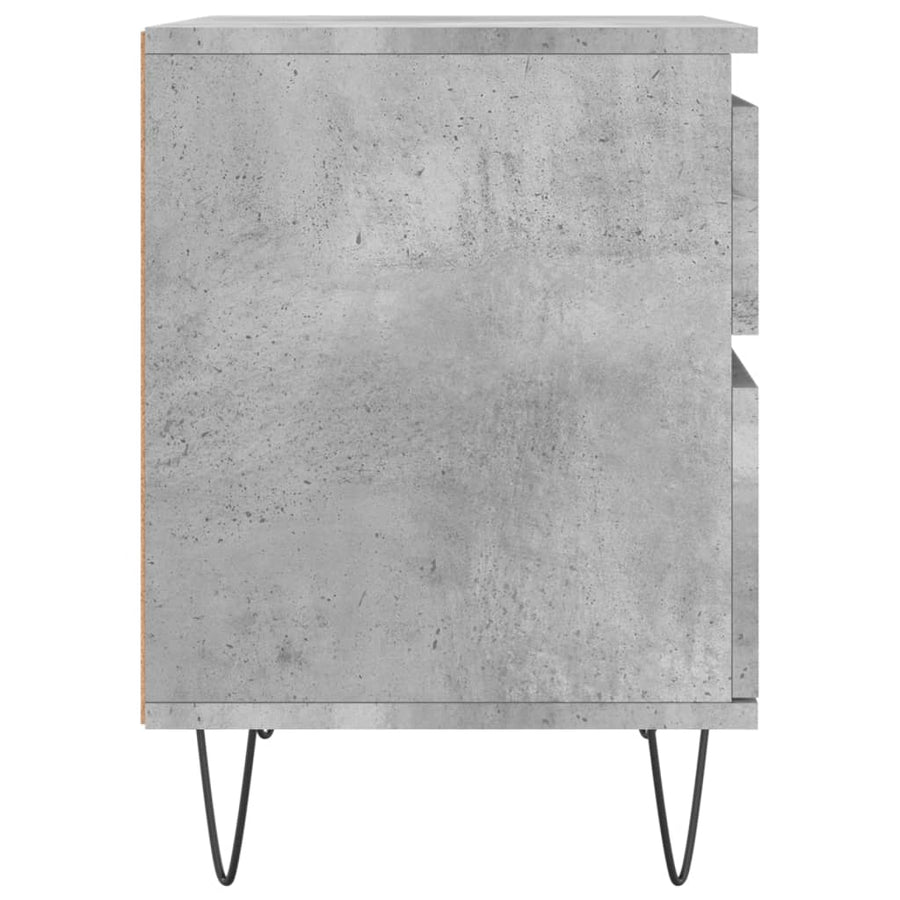 Nachtkastjes 2 St 40X35X50 Cm Bewerkt Hout Betongrijs