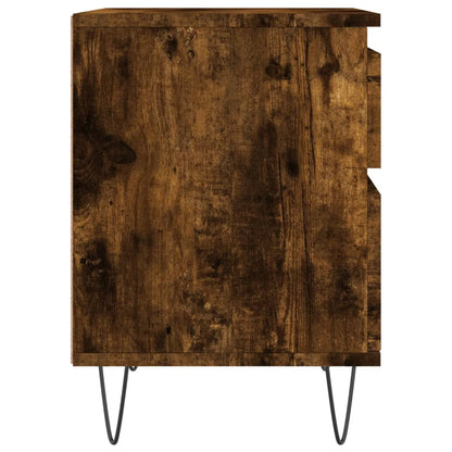 Nachtkastjes 40X35X50 Cm Bewerkt Hout Kleurig 2 Gerookt eiken