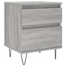 Nachtkastje 40x35x50 cm bewerkt hout grijs sonoma eikenkleurig