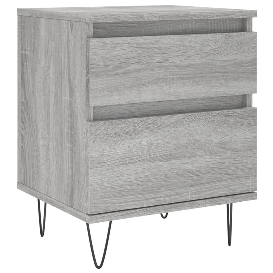 Nachtkastjes 2 St 40X35X50 Cm Bewerkt Hout Grijs Sonoma Eiken