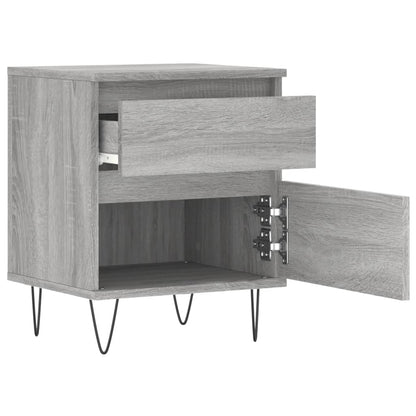 Nachtkastjes 2 St 40X35X50 Cm Bewerkt Hout Grijs Sonoma Eiken