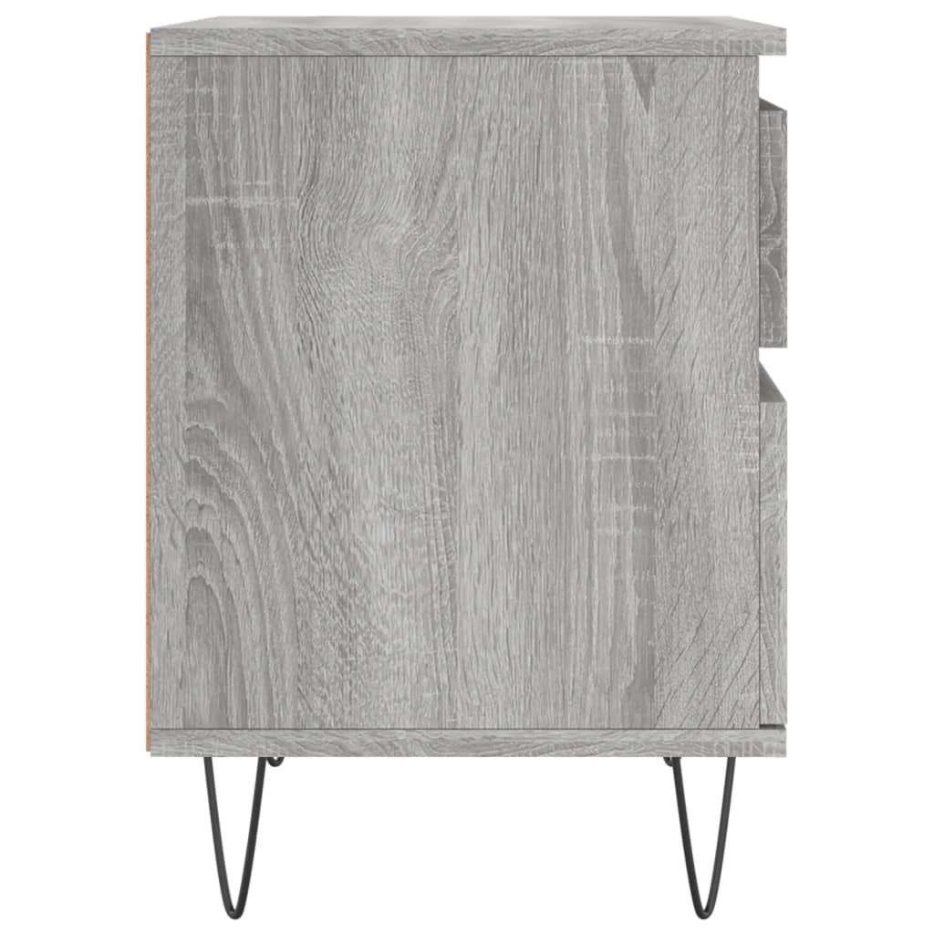 Nachtkastjes 2 St 40X35X50 Cm Bewerkt Hout Grijs Sonoma Eiken