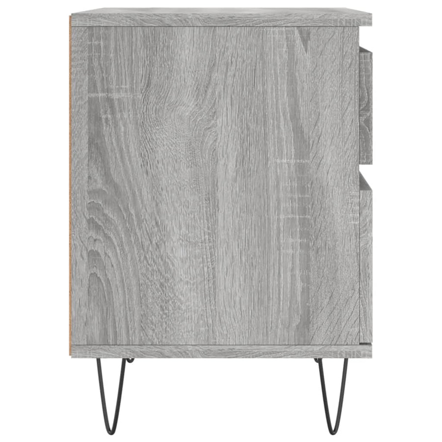 Nachtkastjes 2 St 40X35X50 Cm Bewerkt Hout Grijs Sonoma Eiken