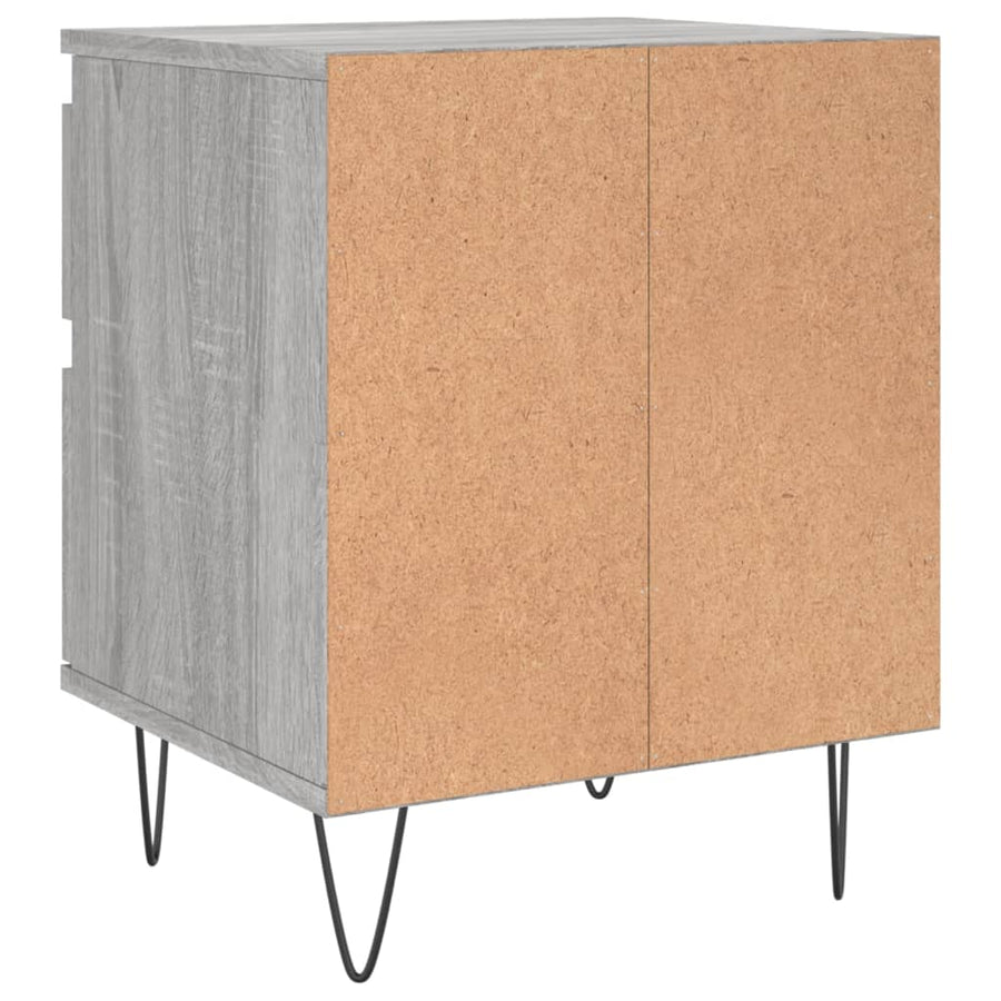 Nachtkastjes 2 St 40X35X50 Cm Bewerkt Hout Grijs Sonoma Eiken