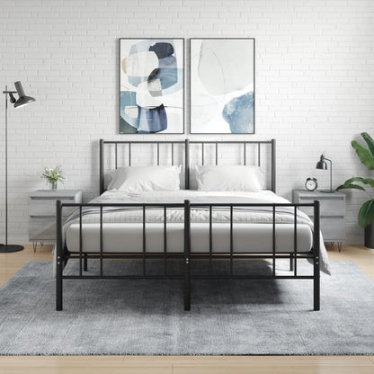 Nachtkastjes 2 St 40X35X50 Cm Bewerkt Hout Grijs Sonoma Eiken