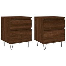 Nachtkastjes 2 St 40X35X50 Cm Bewerkt Hout Bruin Eikenkleur