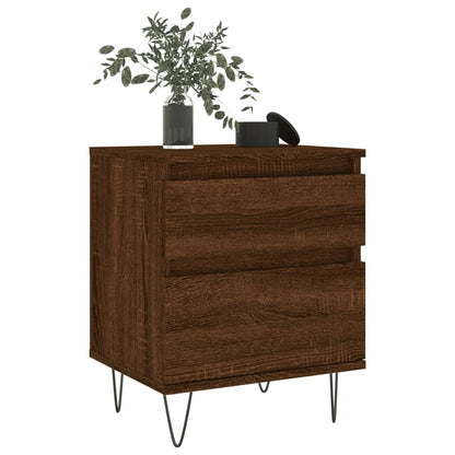 Nachtkastjes 2 St 40X35X50 Cm Bewerkt Hout Bruin Eikenkleur
