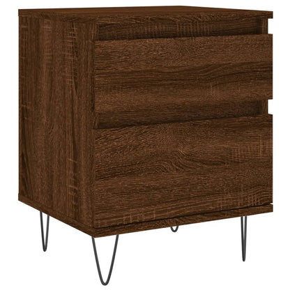 Nachtkastjes 2 St 40X35X50 Cm Bewerkt Hout Bruin Eikenkleur
