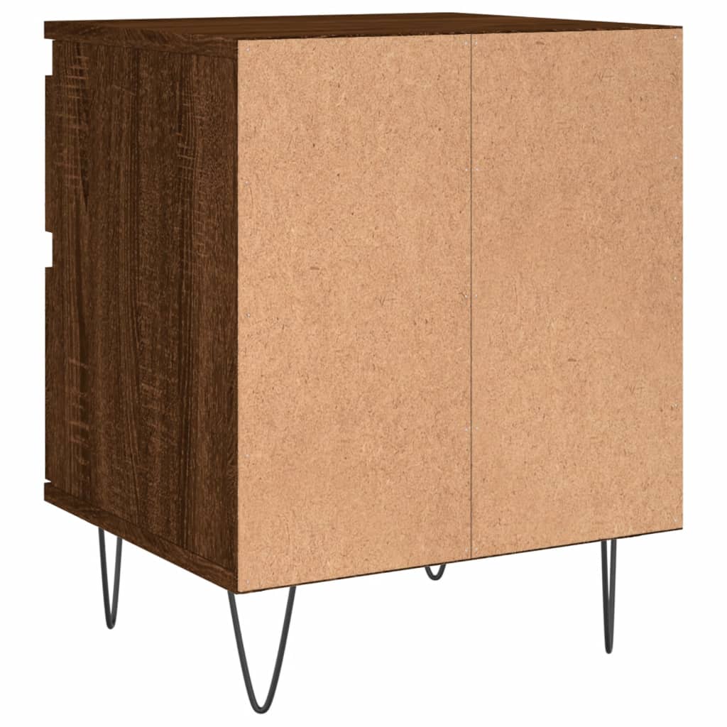 Nachtkastjes 2 St 40X35X50 Cm Bewerkt Hout Bruin Eikenkleur