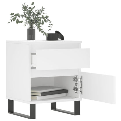 Nachtkastjes 40X35X50 Cm Bewerkt Hout 2 Wit