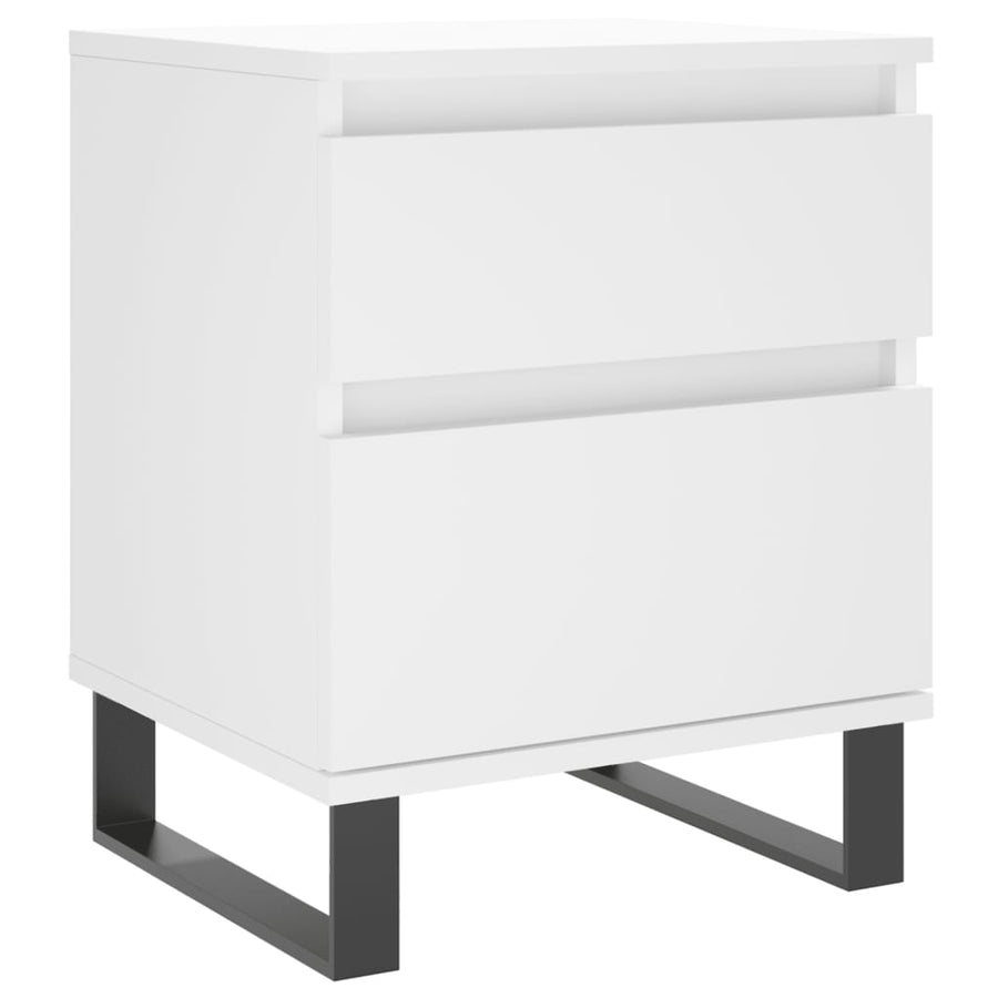 Nachtkastjes 40X35X50 Cm Bewerkt Hout 2 Wit