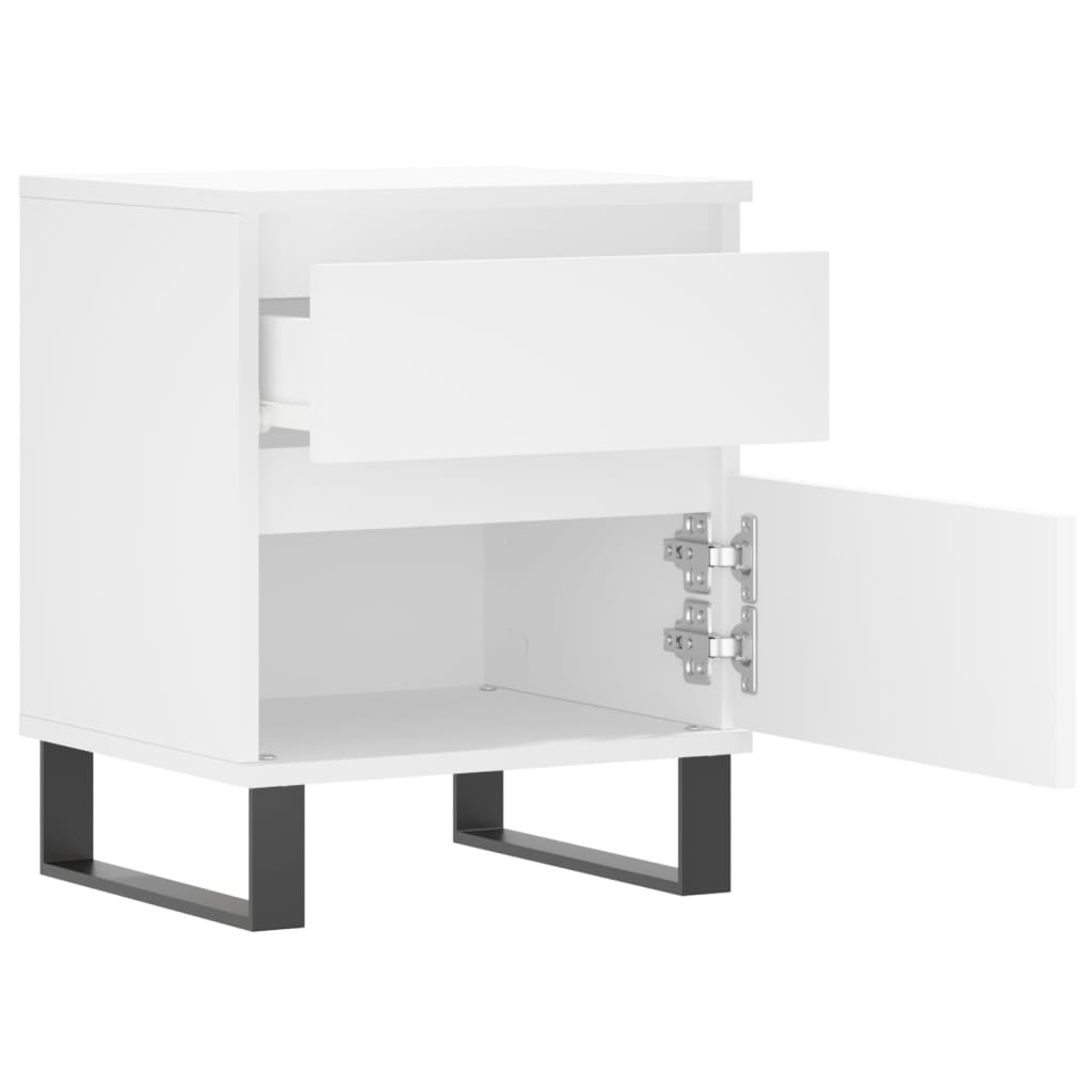 Nachtkastjes 40X35X50 Cm Bewerkt Hout 2 Wit
