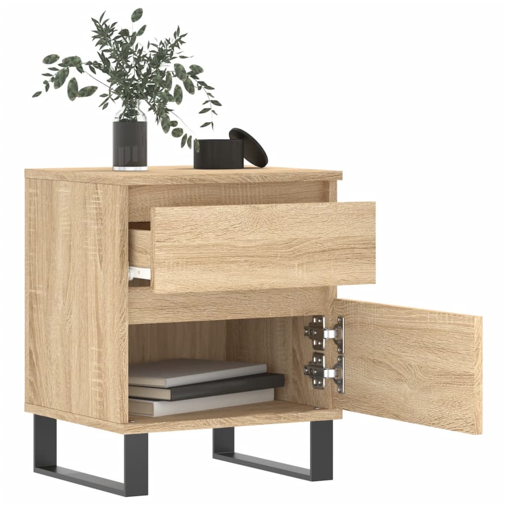 Nachtkastje 40X35X50 Cm Bewerkt Hout Sonoma Eikenkleurig