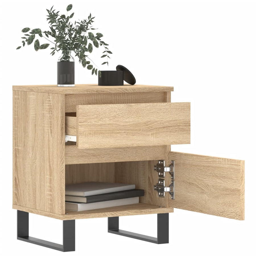 Nachtkastje 40X35X50 Cm Bewerkt Hout Sonoma Eikenkleurig