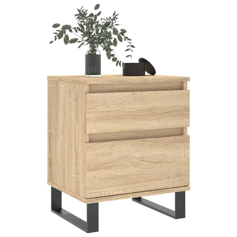 Nachtkastje 40X35X50 Cm Bewerkt Hout Sonoma Eikenkleurig