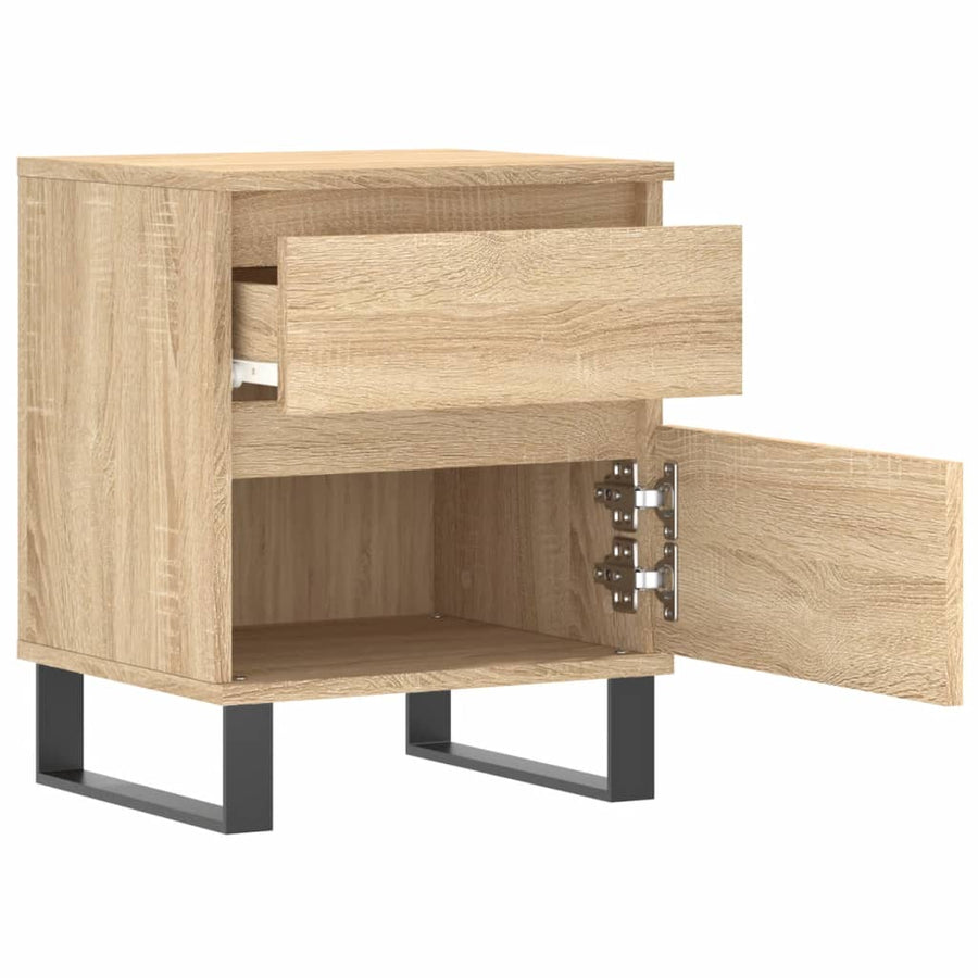 Nachtkastje 40X35X50 Cm Bewerkt Hout Sonoma Eikenkleurig