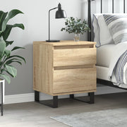 Nachtkastje 40x35x50 cm bewerkt hout sonoma eiken