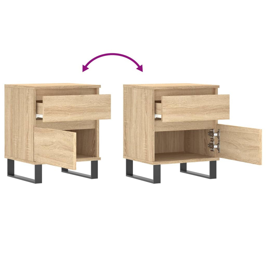 Nachtkastjes 40X35X50 Cm Kleurig 2 Sonoma eiken