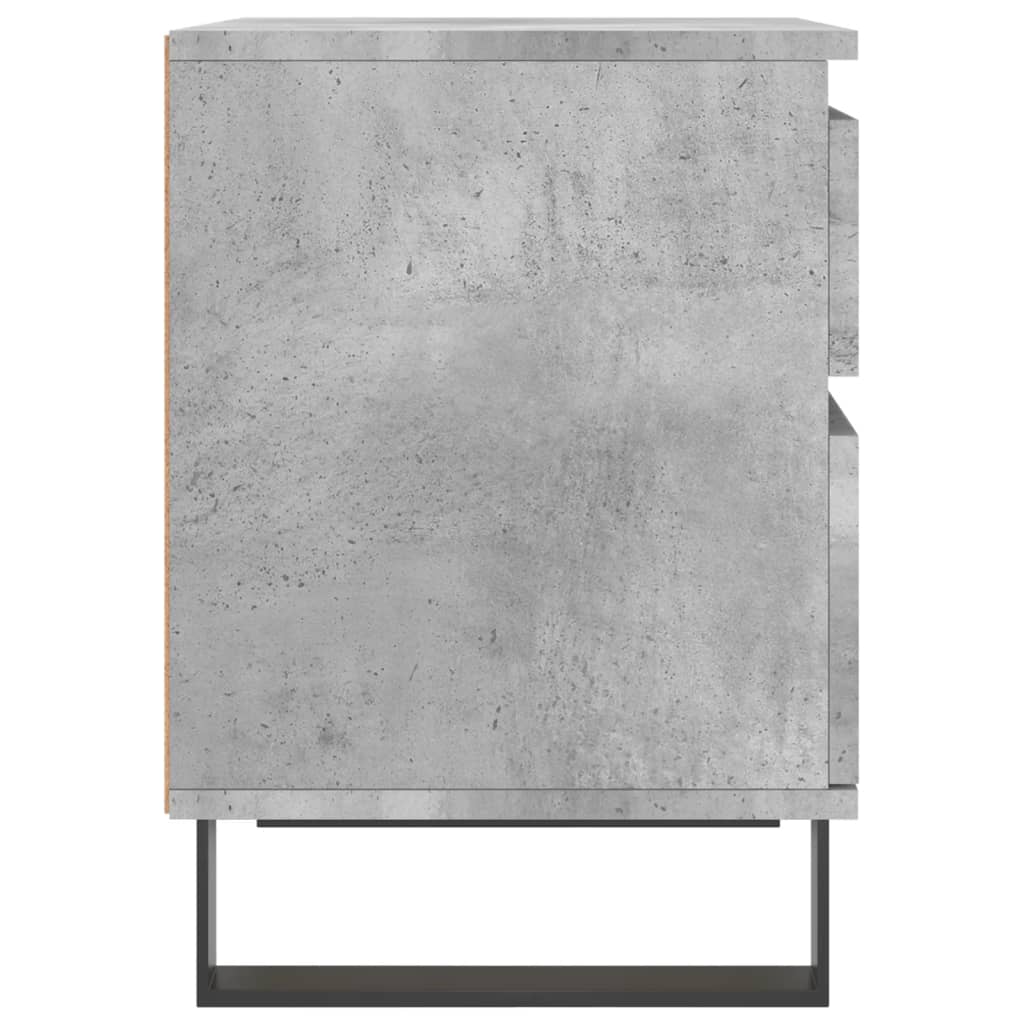 Nachtkastje 40X35X50 Cm Bewerkt Hout Betongrijs