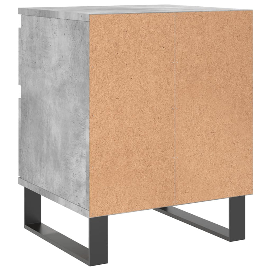 Nachtkastje 40X35X50 Cm Bewerkt Hout Betongrijs
