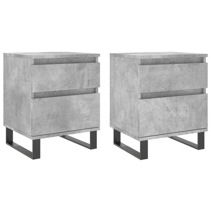 Nachtkastjes 40X35X50 Cm Bewerkt Hout 2 Betongrijs