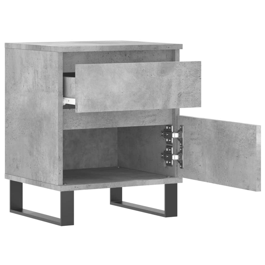 Nachtkastjes 40X35X50 Cm Bewerkt Hout 2 Betongrijs