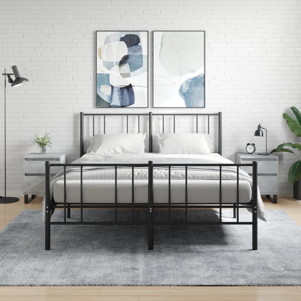 Nachtkastjes 40X35X50 Cm Bewerkt Hout 2 Betongrijs