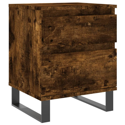 Nachtkastje 40X35X50 Cm Bewerkt Hout Gerookt Eikenkleurig
