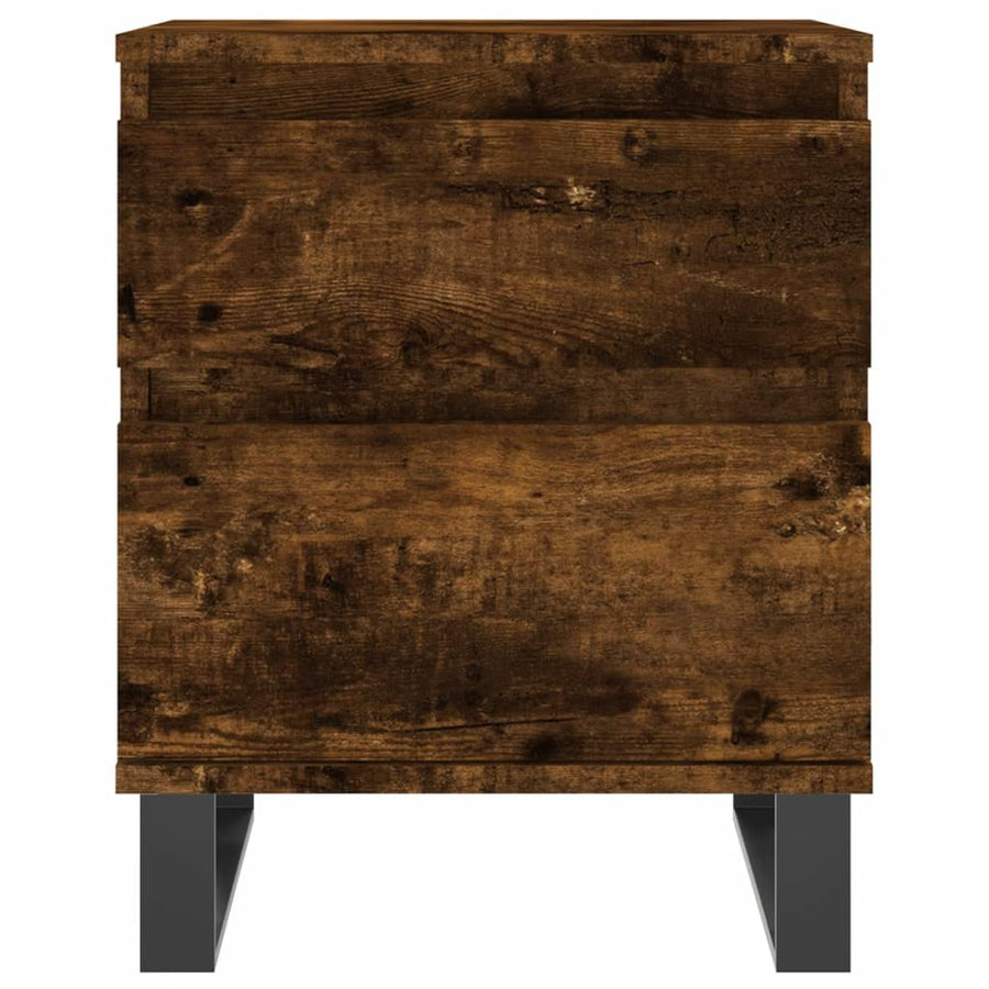 Nachtkastjes 2 St 40X35X50 Cm Bewerkt Hout Gerookt Eikenkleurig