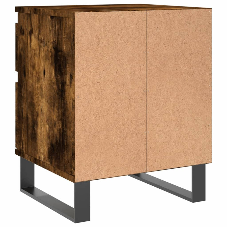 Nachtkastjes 2 St 40X35X50 Cm Bewerkt Hout Gerookt Eikenkleurig