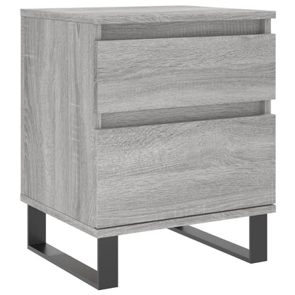Nachtkastje 40X35X50 Cm Bewerkt Hout Grijs Sonoma Eikenkleurig