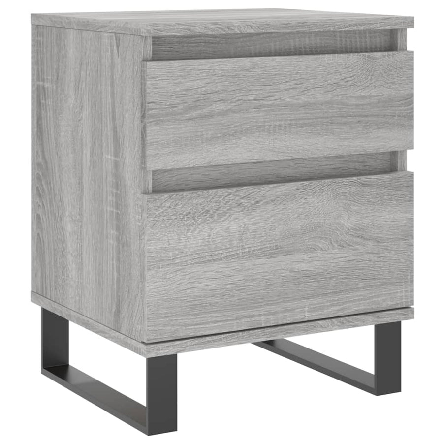 Nachtkastje 40X35X50 Cm Bewerkt Hout Grijs Sonoma Eikenkleurig