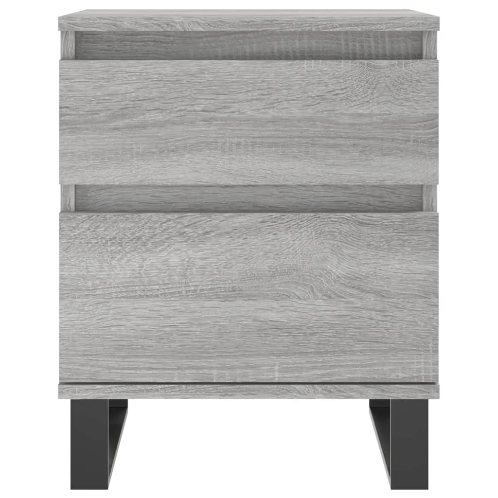 Nachtkastje 40X35X50 Cm Bewerkt Hout Grijs Sonoma Eikenkleurig