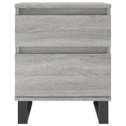 Nachtkastje 40X35X50 Cm Bewerkt Hout Grijs Sonoma Eikenkleurig