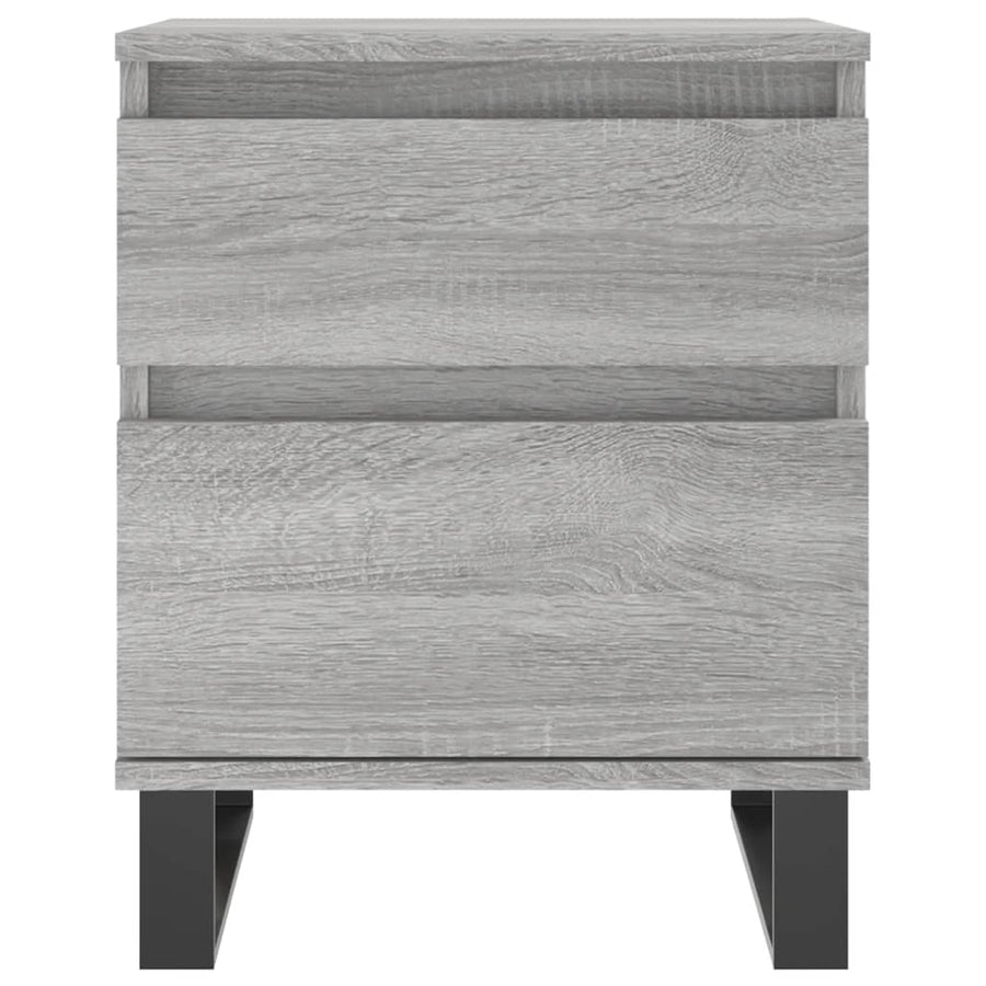 Nachtkastje 40X35X50 Cm Bewerkt Hout Grijs Sonoma Eikenkleurig